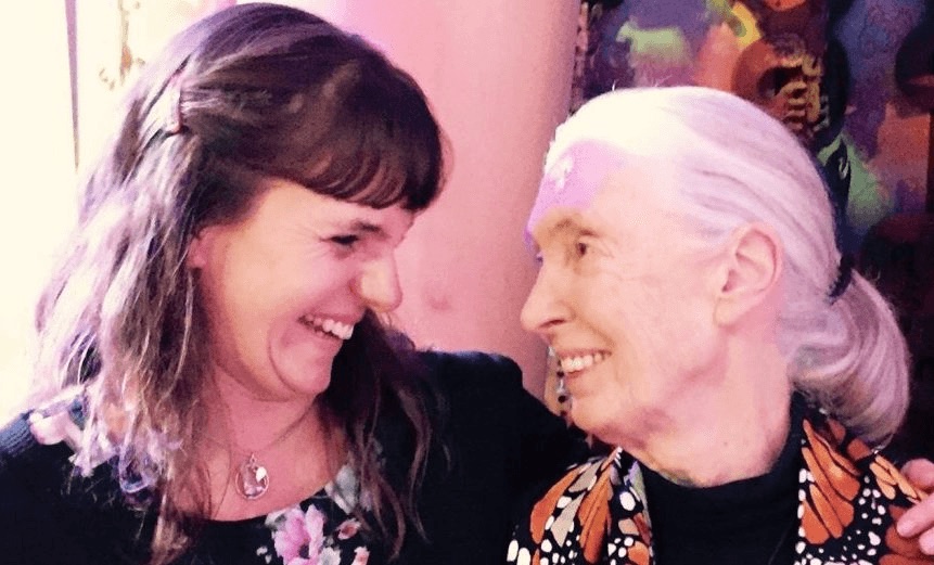Nicola Toki meeting Jane Goodall